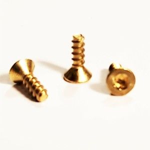 .08" x .25" (1/4") Torx Flat Head Custom Brass Thread Rolling Screw 100 pc New
